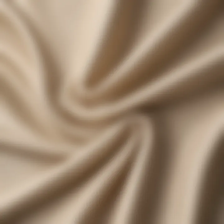 Close-up of textured cream linen fabric