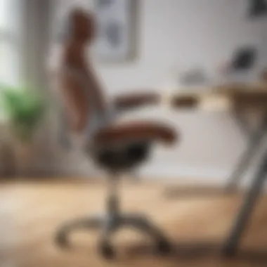 Ergonomic desk chair promoting proper spinal alignment