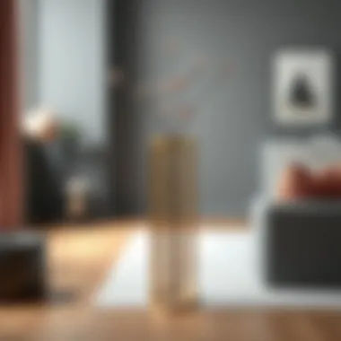 Modern Metal Floor Vase in Minimalist Decor A modern metal floor vase that enhances a minimalist decor theme