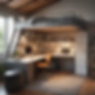 Creating an Ergonomic Workspace Underneath Ergonomic desk space beneath a loft bed