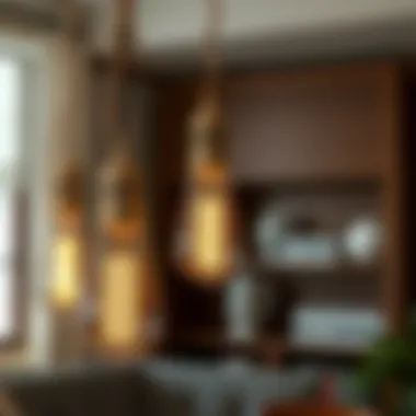 Craftsmanship in Swag Lighting Close-up of a unique swag light fixture highlighting craftsmanship