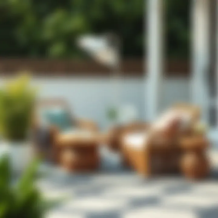 Maintenance routine for outdoor rugs