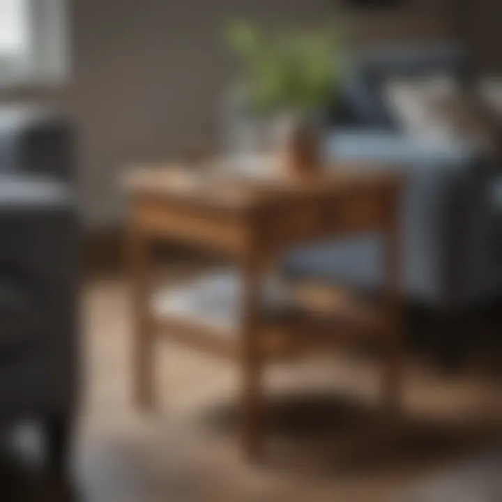 Stylish materials used in farmhouse end tables