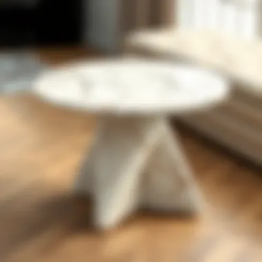 Artfully Designed Foldable Marble Table Artfully designed foldable marble table showcasing unique patterns