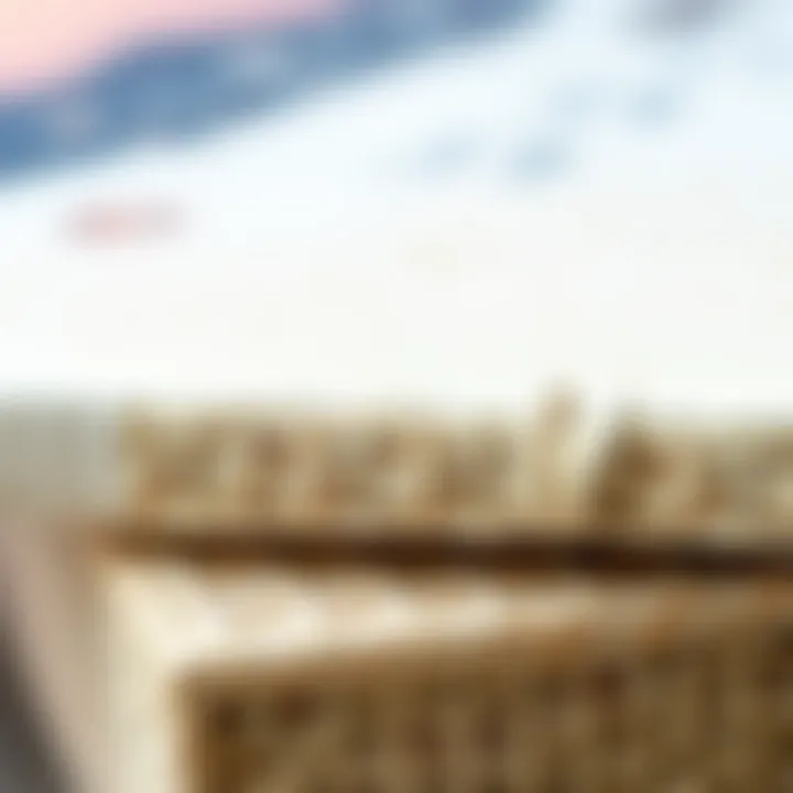 Close-up of texture and materials used in frameless canvas art