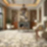 Luxurious ivory oriental rug showcasing intricate patterns