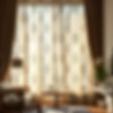 Sheer Fabrics with Intricate Patterns Intricate patterns on sheer curtains enhancing office decor