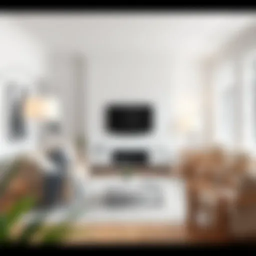 Minimalistic living room showcasing Scandi design elements