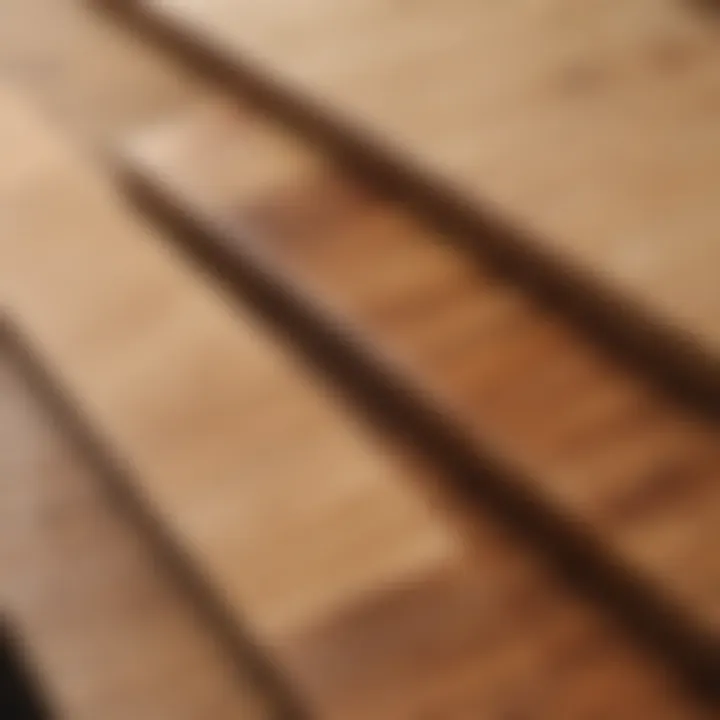 Close-up of various wood types suitable for butcher block countertops