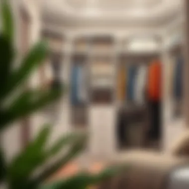 Tailored Closet Solutions for Personal Style and Functionality Custom closet storage design with compartments for clothes and accessories.