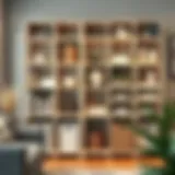 Contemporary Storage Solutions for Stylish Interiors Modern shelving unit displaying various decorative items and storage boxes.