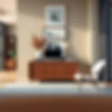 Elegant 42 wide dresser in a modern office setting