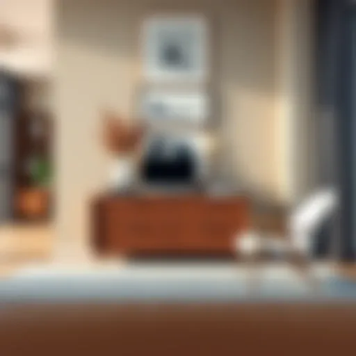 Elegant 42 wide dresser in a modern office setting