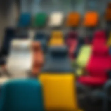 Diverse Designs of Ergonomic Chairs A variety of ergonomic chairs showcasing different designs and colors