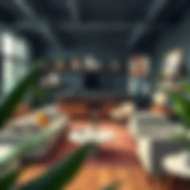 Eclectic Workspace Design Stylish workspace design with eclectic furniture styles