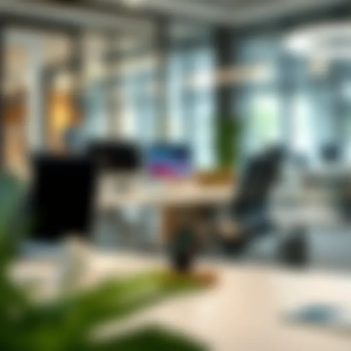 Innovative Workspace with Integrated Wireless Charging Solutions Innovative workspace with integrated wireless charging solutions