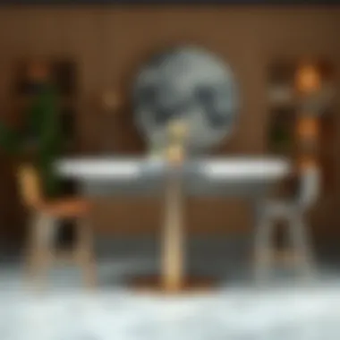 Trendy round top bar table showcasing various material options