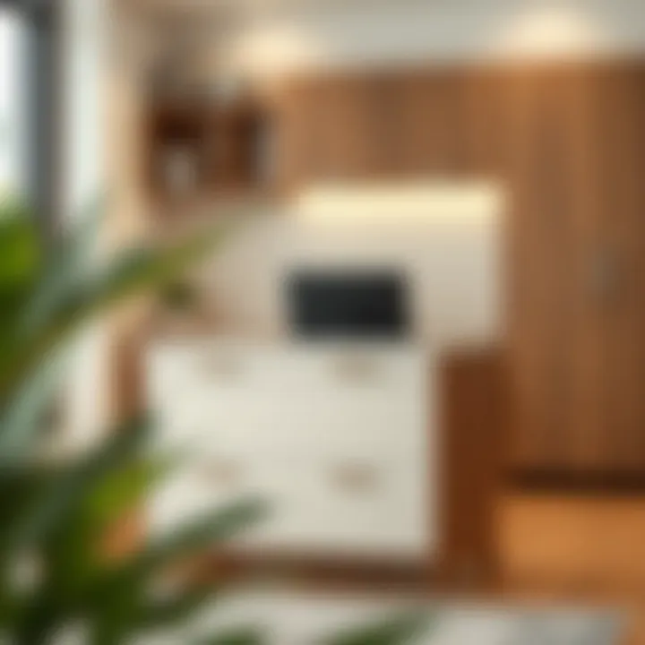 Modern Base Cabinet Design Elegant design of a modern base cabinet with drawers in an office setting