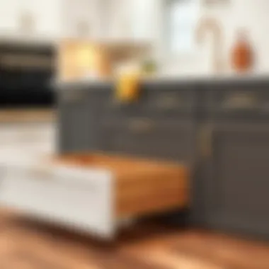 Material Options for Base Cabinets Various materials used in 36-inch base cabinets showcasing options