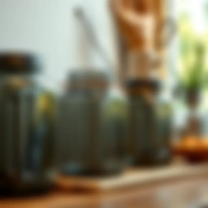 Home Organization with Versatile Black Glass Jars Functional uses of black glass mason jars in home organization