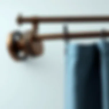 Sleek Metal Curtain Rod Enhancing Industrial Aesthetics Modern metal curtain rod complementing industrial decor