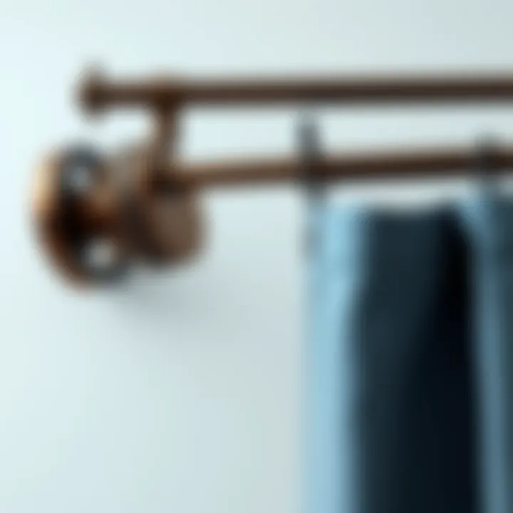 Sleek Metal Curtain Rod Enhancing Industrial Aesthetics Modern metal curtain rod complementing industrial decor