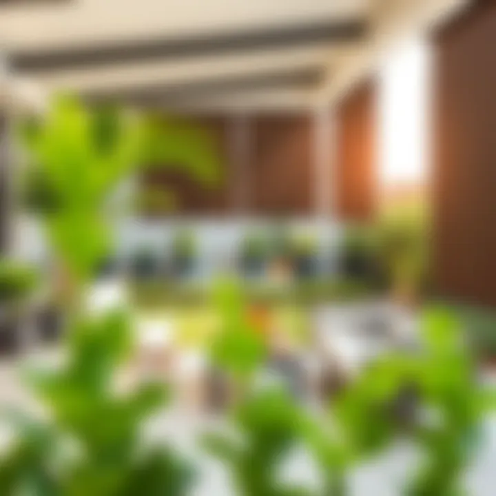 Modern outdoor shades complementing stylish patio furniture