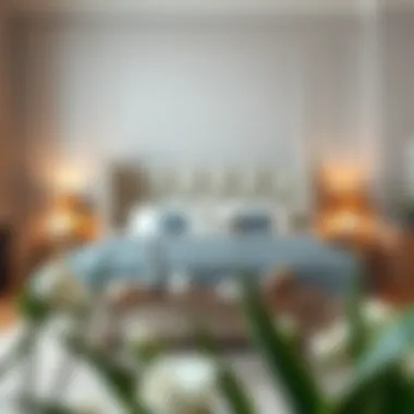 Modern Elegance: Upholstered Wingback Headboard Elegant upholstered wingback headboard in a modern bedroom setting