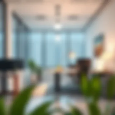 An office environment showcasing effective use of white light energy-saving bulbs