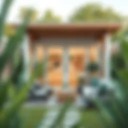 Chic backyard studio with modern design