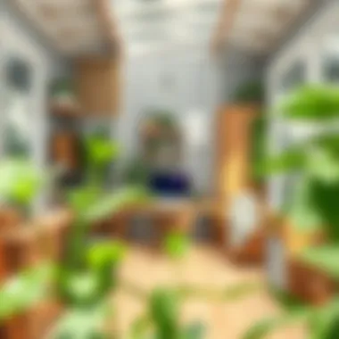 Eco-friendly workspace with natural materials