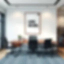 Inspiring quote art piece in a modern office setting