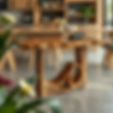 Artisan Wine Table Crafted from Sustainable Materials Unique design of a wine table crafted from natural materials