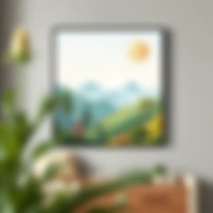 Nature-themed wall art that promotes calmness