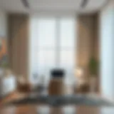 The Impact of Light Blocking Sheers in Office Design Elegant office space featuring light blocking sheers