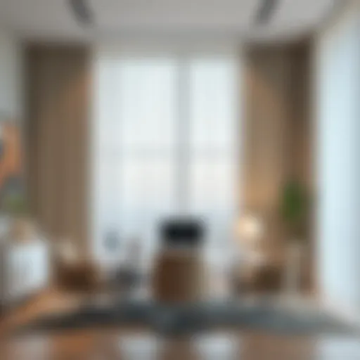 The Impact of Light Blocking Sheers in Office Design Elegant office space featuring light blocking sheers