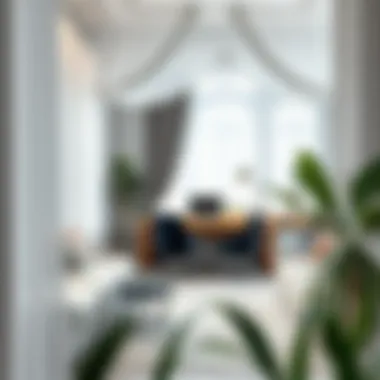 Creating a Cozy Atmosphere in the Workplace Stylish workspace with elegant sheer curtain canopies for a cozy atmosphere