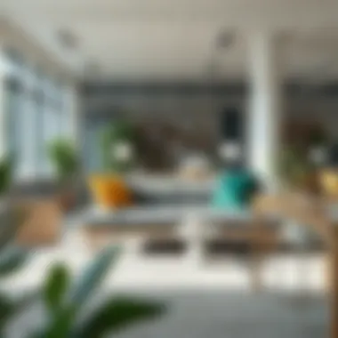 Daybed Couch Frame in a Collaborative Office Environment Versatile daybed couch frame in a collaborative workspace