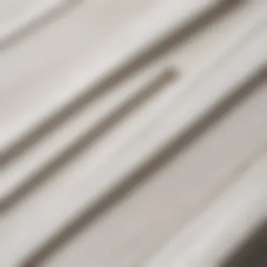 Close-up of the texture and finish of a white wood picture frame