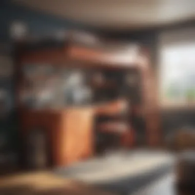 Maximizing Space with a Twin Loft Bed Setup Compact workspace featuring a twin loft bed