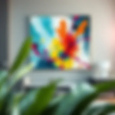 A vibrant abstract piece that stimulates creativity